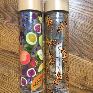 NEW Anthropologie glass tea infuser bottles